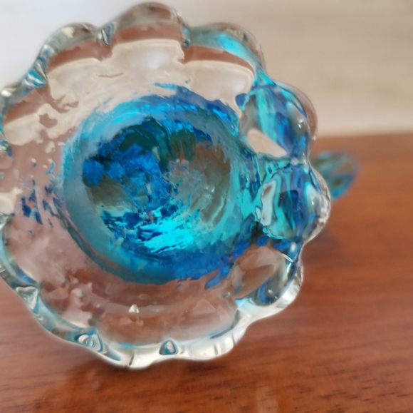 Vintage Blown blue glass bird art decoration - Picture 4 of 5